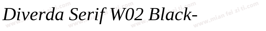 Diverda Serif W02 Black字体转换